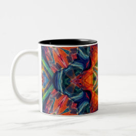 Tasse 2 Couleurs Gradient de kaléidoscope à énergie chaude terrestr