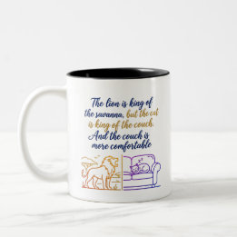 Tasse 2 Couleurs  Gradient Savanna & Sofa Illustration | Humorous 
