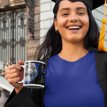 Graduation moderne Black Blue Wave