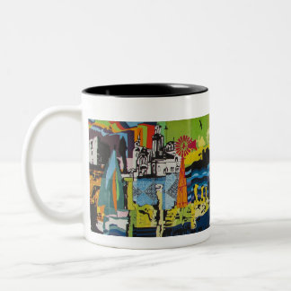 Tasse 2 Couleurs Graffiti de Chypre Paralimni