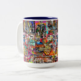 Tasse 2 Couleurs Graffiti mur collage