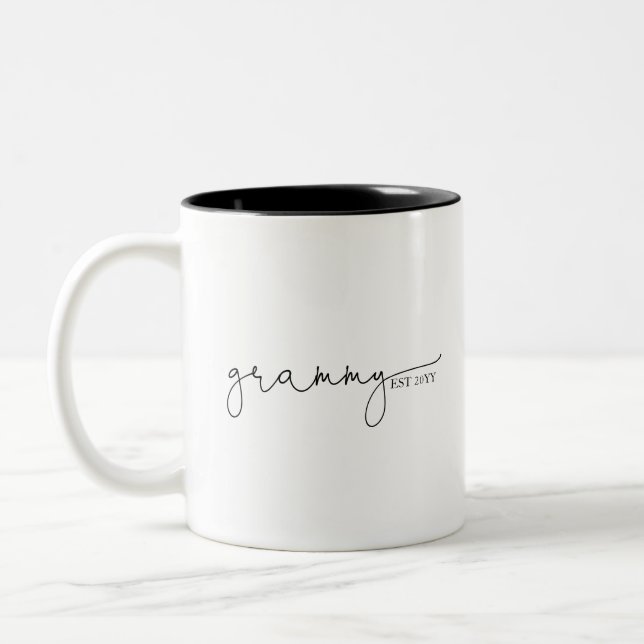 Tasse 2 Couleurs Grammy établie | Grand-mère Cadeau (Gauche)