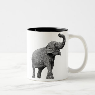 TASSE 2 COULEURS GRAND ÉLÉPHANT ASIATIQUE - ÉLÉPHANT D'ASIE