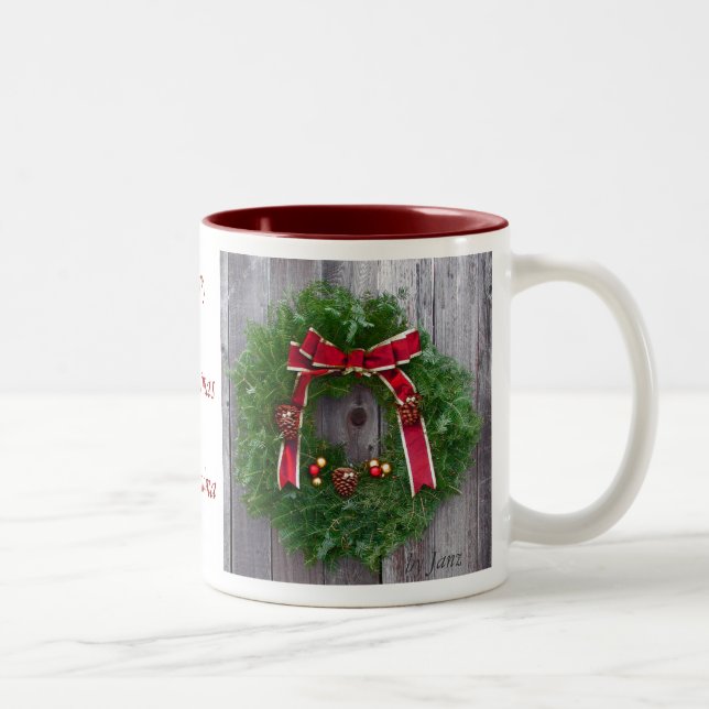 Tasse 2 Couleurs Grand-maman de Joyeux Noël (Droit)