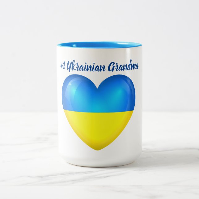 Tasse 2 Couleurs Grand-maman de l'Ukrainien #1 (Centre)