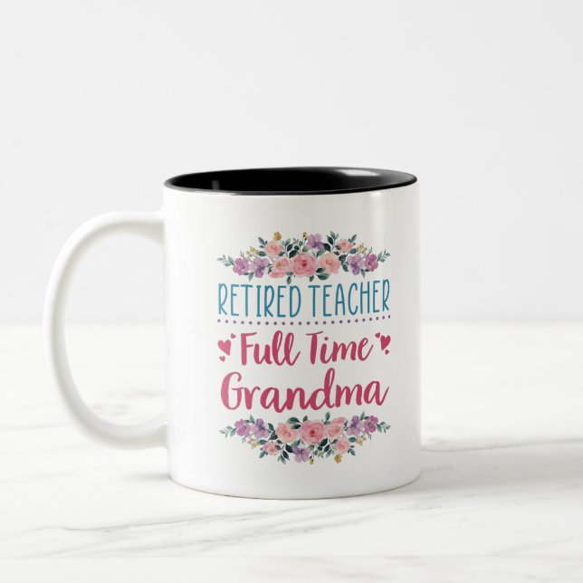 Tasse 2 Couleurs Grand-mère à temps plein (Gauche)