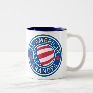 Tasse 2 Couleurs Grand-papa cent pour cent américain