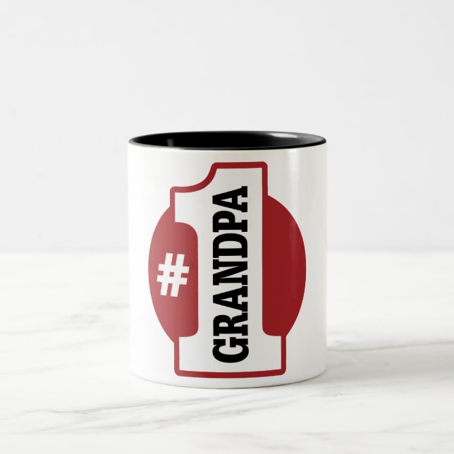 Tasse 2 Couleurs Grand-papa du numéro 1 (Centre)