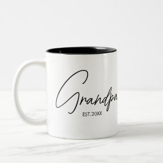 Tasse 2 Couleurs Grand-Père Établi Personnalisé