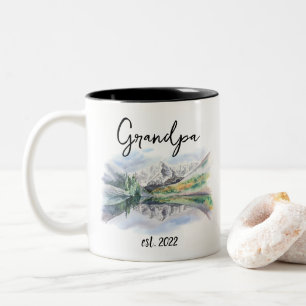 Tasse 2 Couleurs Grand-père PERSONNALISABLE Date - Première fois Gr
