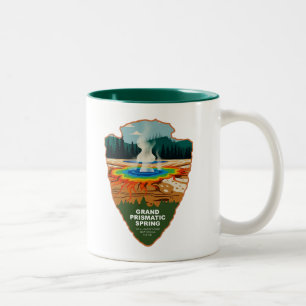 Tasse 2 Couleurs Grand Prismatic Spring Yellowstone Arrowhead