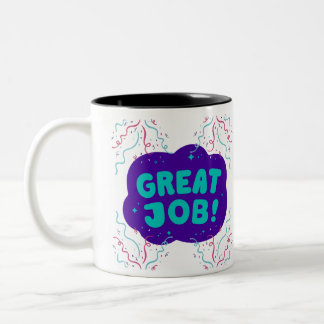Tasse 2 Couleurs Grand travail en violet et bleu