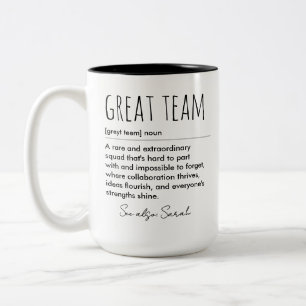Tasse 2 Couleurs Grande définition de l'équipe personnalisée Appréc