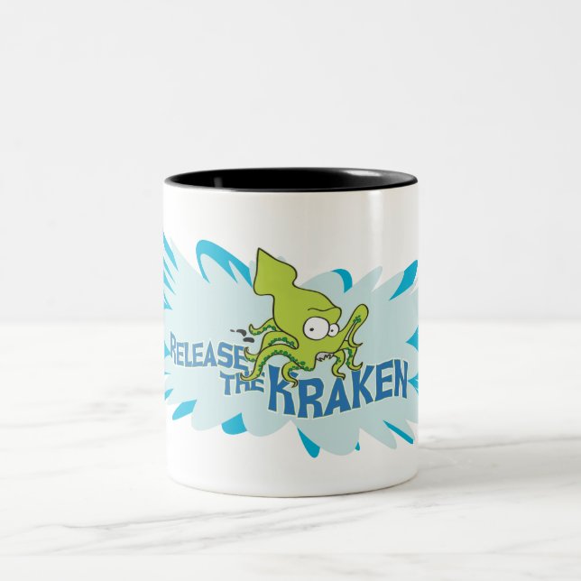 Tasse 2 Couleurs Grande éclaboussure de Kraken (Centre)