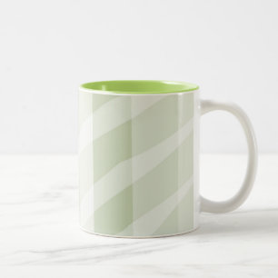 Tasse 2 Couleurs Grandes zèbres blanches à la menthe