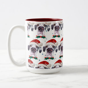Tasse 2 Couleurs Grands Danois Race de Chien Étoiles de Noël