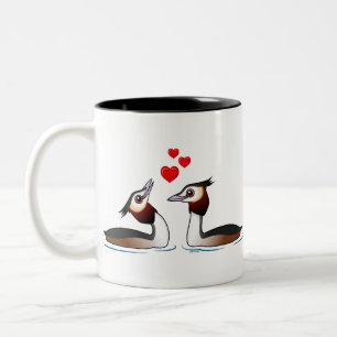 Tasse 2 Couleurs Grands grèbes crêtés dans l'amour