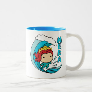 Tasse 2 Couleurs Graphique de vague d'équitation d'Aquaman   Chibi