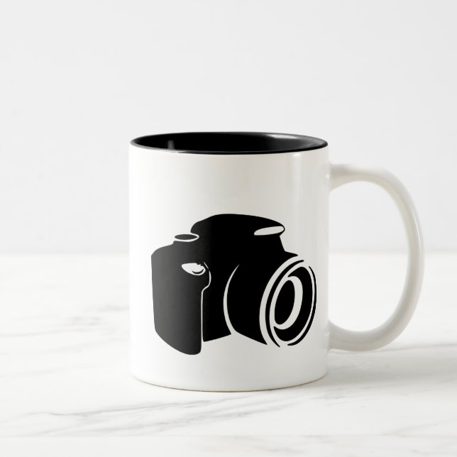 Tasse 2 Couleurs Graphique d'icône de fan de photographie d'amour (Droit)