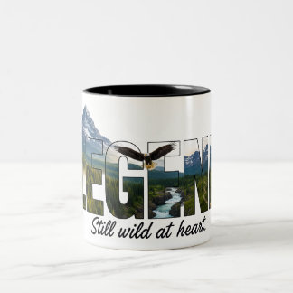 Tasse 2 Couleurs Graphisme extérieur Légende toujours sauvage au cœ