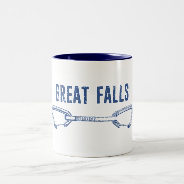 Tasse 2 Couleurs Great Falls Virginia Rock Escalade Quickdraw (Centre)