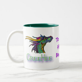 Tasse 2 Couleurs GreeHee le grand dragon de pensée Hearted et