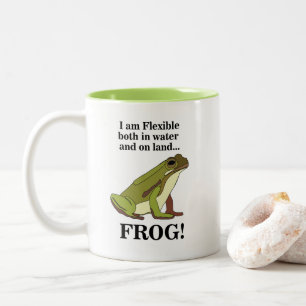 Tasse 2 Couleurs Grenouille verte drôle