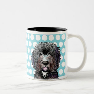 Tasse 2 Couleurs Griffonnage de noir de KiniArt