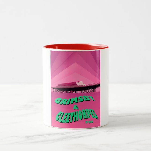 Tasse 2 Couleurs Grimsby & Cleethorpes pier travel (Centre)