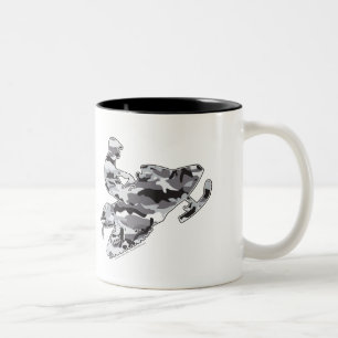 Tasse 2 Couleurs Gris Snowmobiler de camouflage