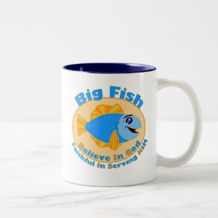 Tasse 2 Couleurs Gros Poissons Croient en Dieu