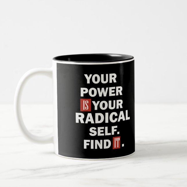 Tasse 2 Couleurs Guillemets motivants pour le succès (Gauche)
