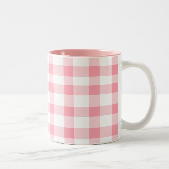 Tasse 2 Couleurs Guingan rose (Droit)