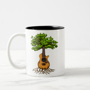 Tasse 2 Couleurs Guitare Acoustique Arbre De Vie