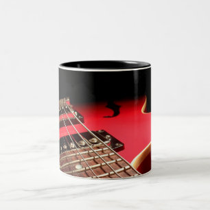Tasse 2 Couleurs Guitare électrique rouge
