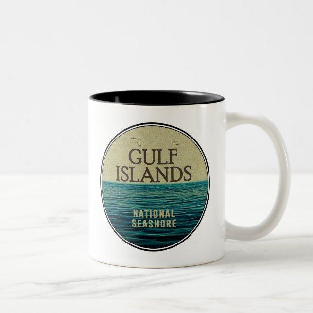 Tasse 2 Couleurs Gulf Islands National Seashore Ocean Birds (Droit)