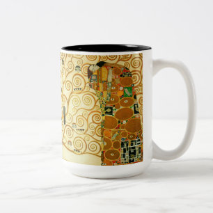 Tasse 2 Couleurs Gustav Klimt L'Arbre De Vie Art Nouveau Vintage