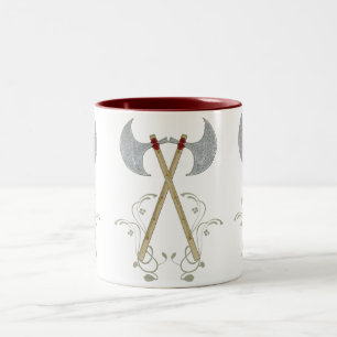 Tasse 2 Couleurs hache de bataille médiévale corde rouge serrée 