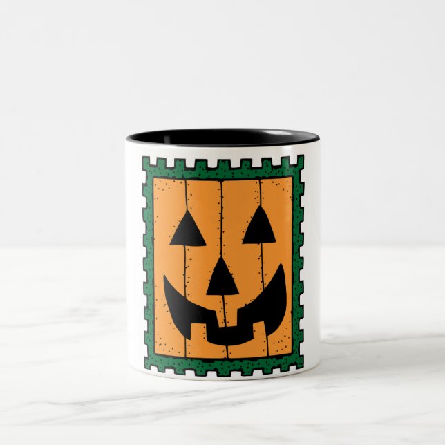 TASSE 2 COULEURS HALLOWEEN CITROUILLE STAMP (Centre)