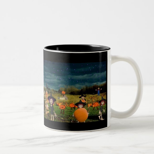Tasse 2 Couleurs Halloween heureux (Droit)