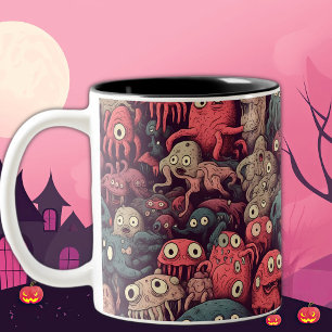Tasse 2 Couleurs Halloween Monstre Oeil Éffrayant Boo-tiful