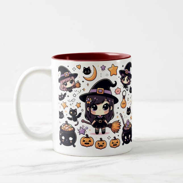 Tasse 2 Couleurs Halloween style Anime (Gauche)