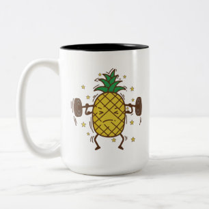Tasse 2 Couleurs Haltérophilie féminine à l'ananas, femmes ananas