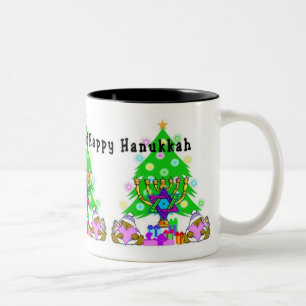 Tasse 2 Couleurs Hanoukka et Noël