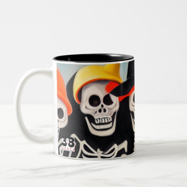 Tasse 2 Couleurs Happy Halloween Skeletons (Gauche)