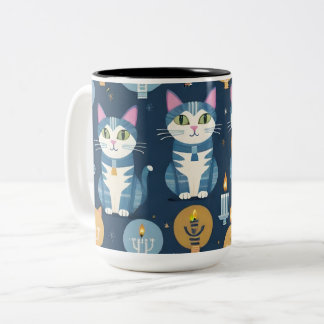 Tasse 2 Couleurs Happy Hanukah (Chanukah) Kitties