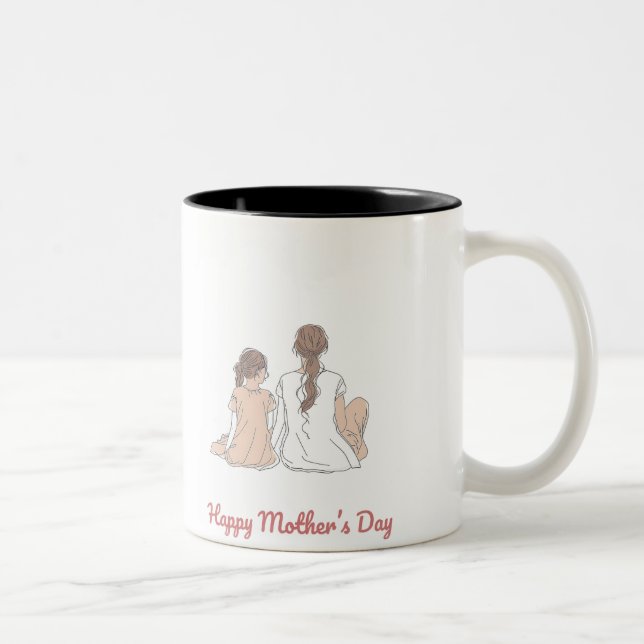 Tasse 2 Couleurs Happy Mother's Day (Droit)