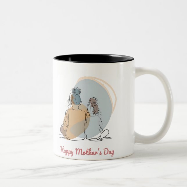 Tasse 2 Couleurs Happy Mother's Day (Droit)