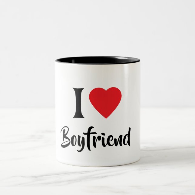 Tasse 2 Couleurs Happy valentine's cute red heart  (Centre)