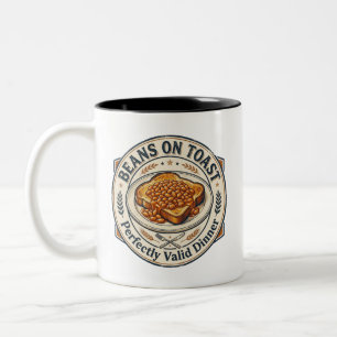 Tasse 2 Couleurs Haricots sur Toast Repas Valide